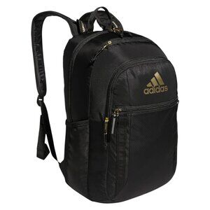 Adidas Excel 6 19" Backpack School Bag 15" Laptop Storage Black Gold